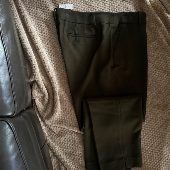 Talbots Pants - Talbots Olive Green High-Waist Ankle Pants